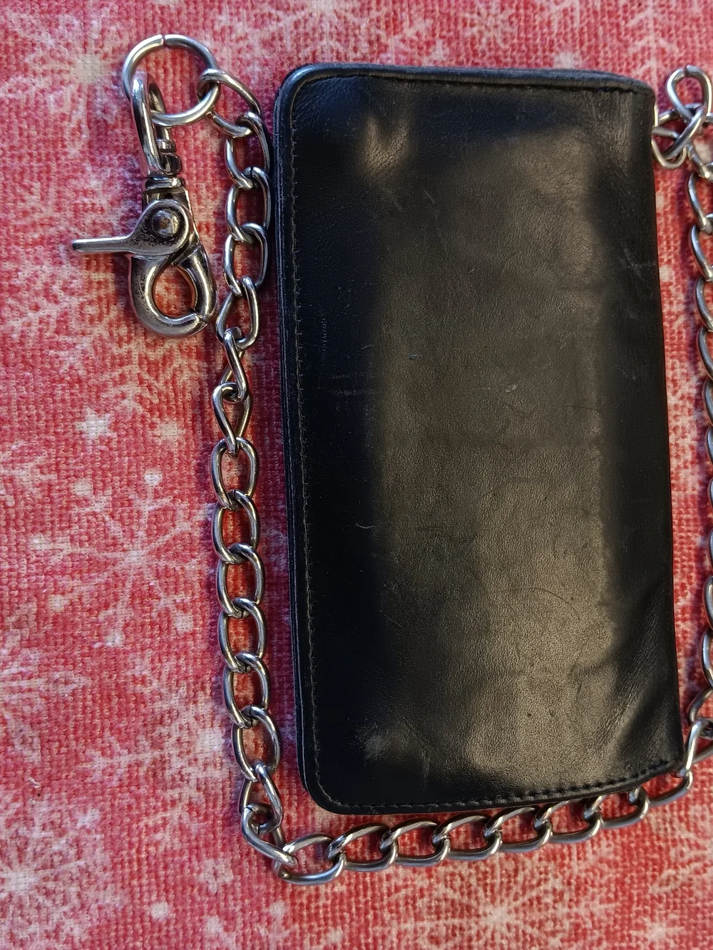 Harley-Davidson Black Leather Chain Wallet with Big Chain